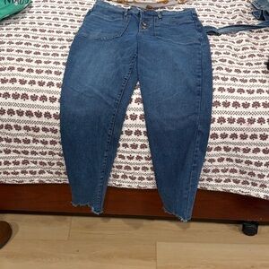 Soho High-Rise Dark Blue Button-Fly Jeans